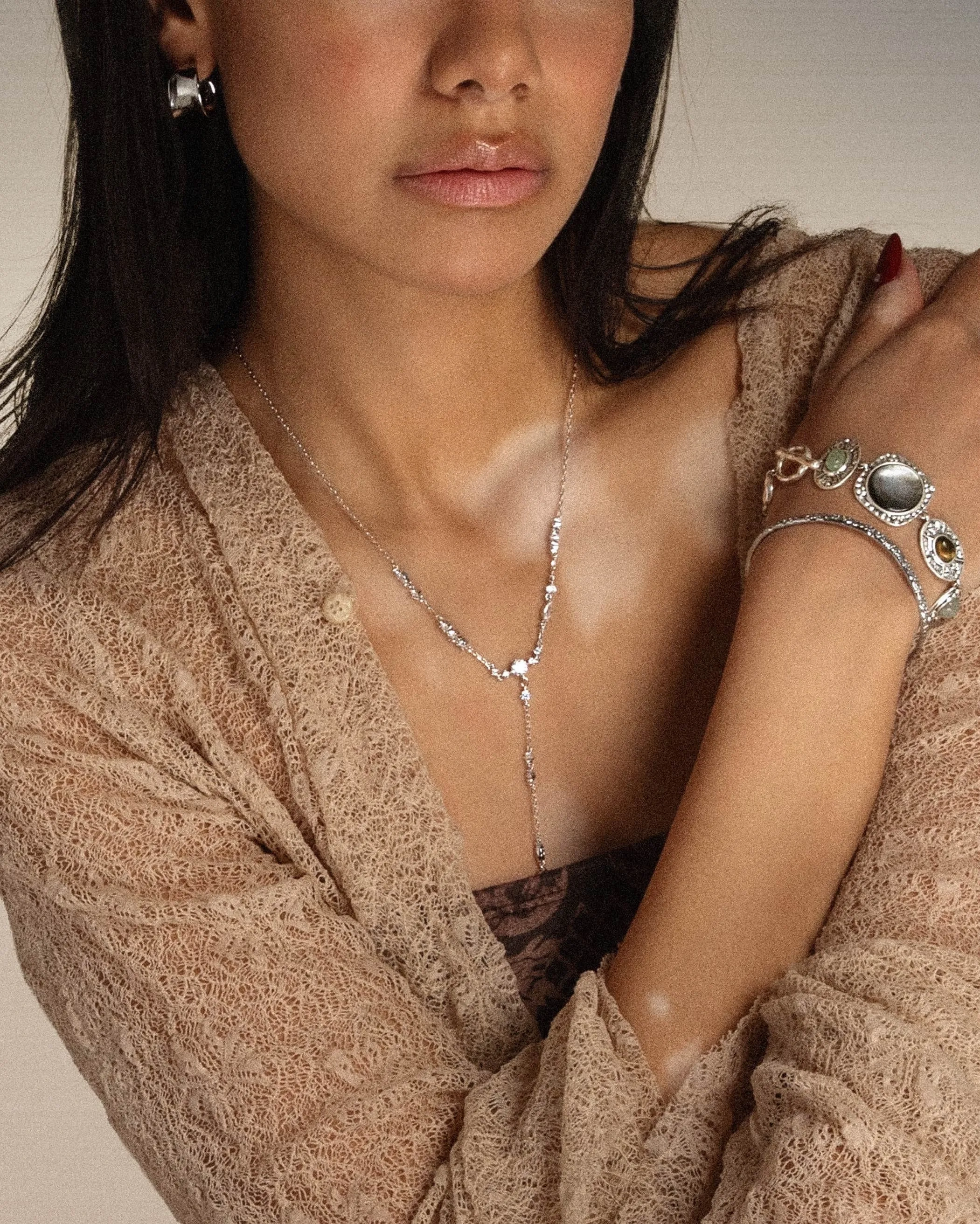 Adriana Necklace in Silver