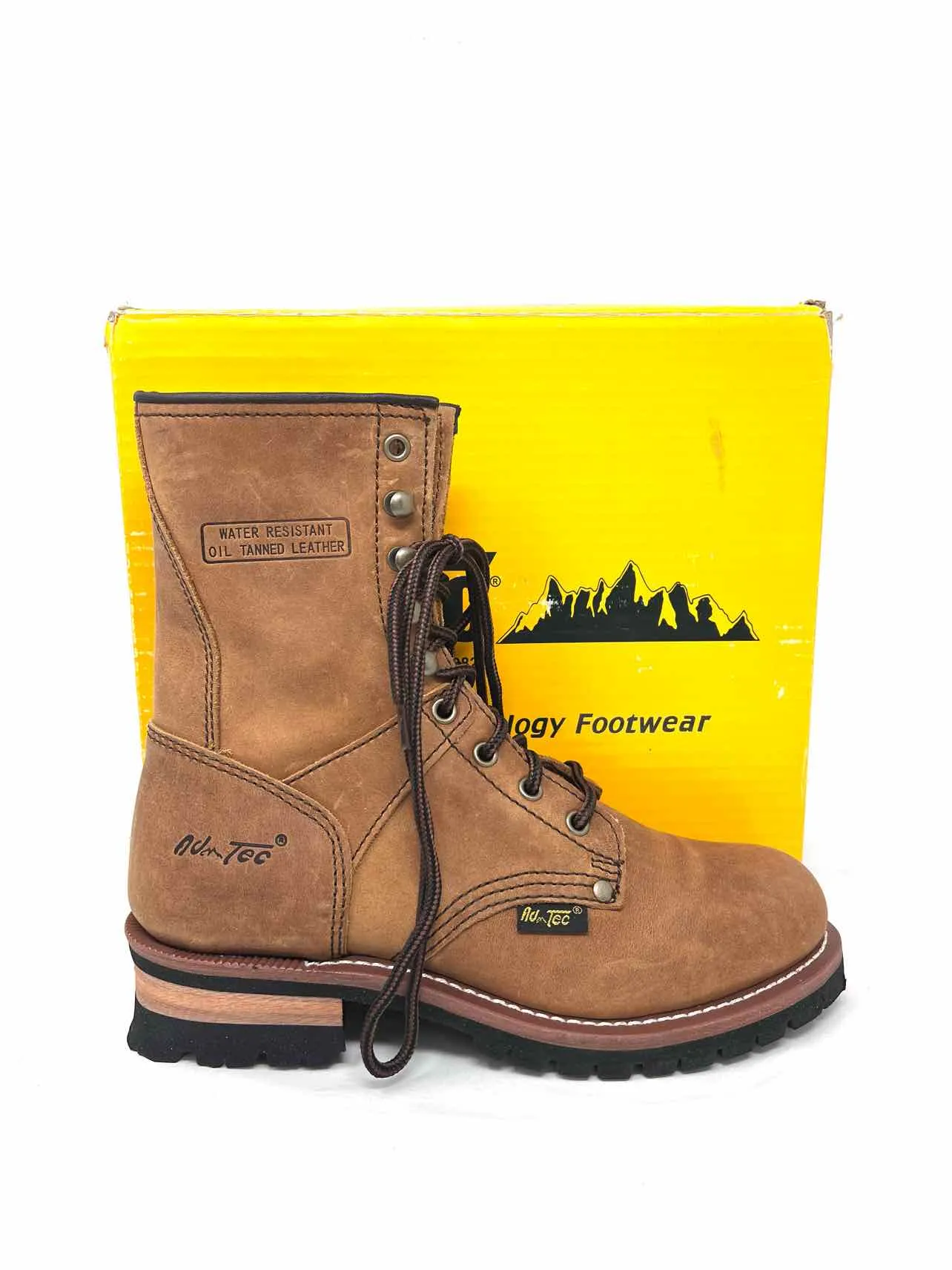 AdTec Größe 10 Braune Schnürlederschuhe MIT KARTON!!! Schuhe Stiefel