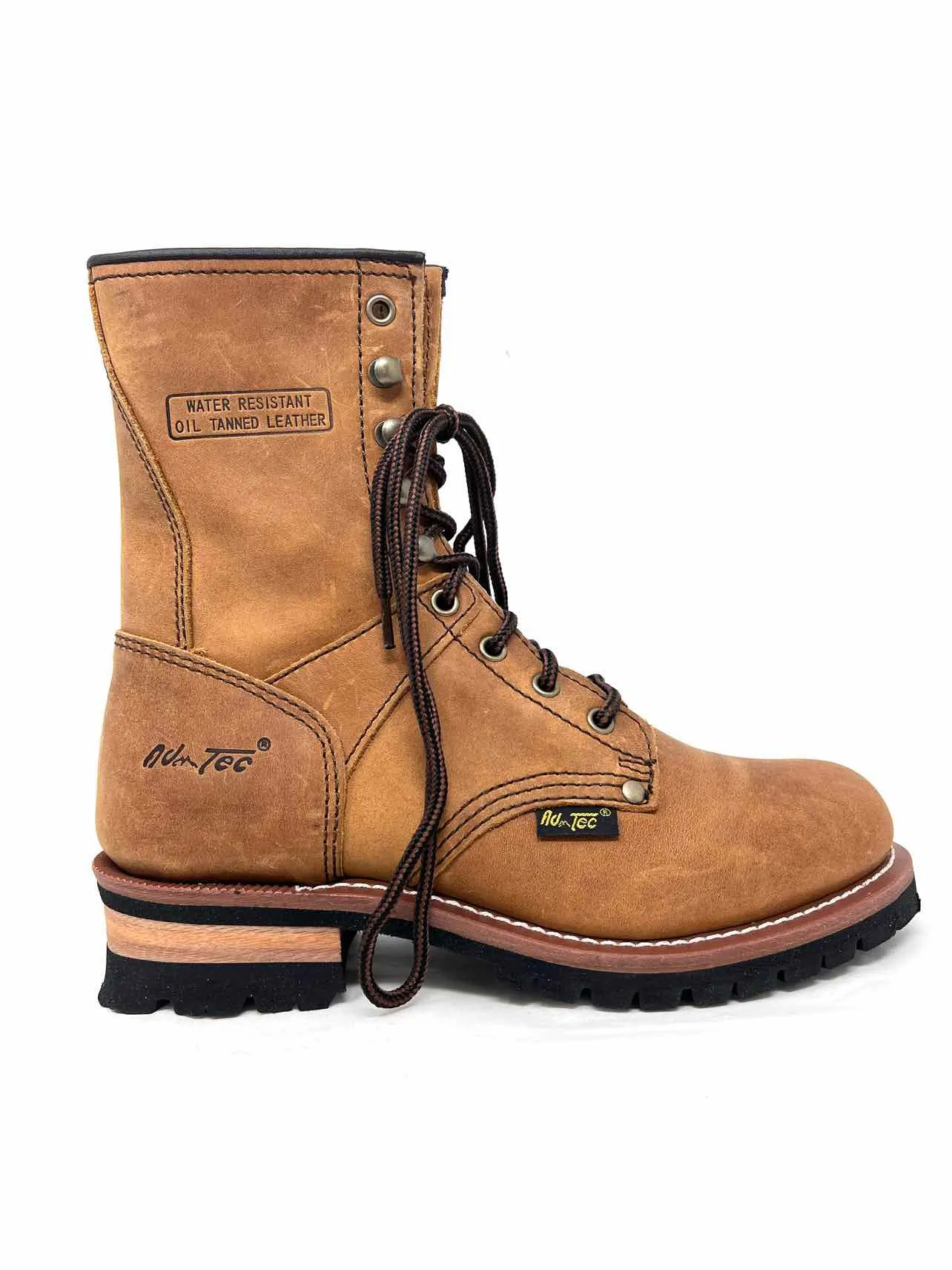 AdTec Größe 10 Braune Schnürlederschuhe MIT KARTON!!! Schuhe Stiefel