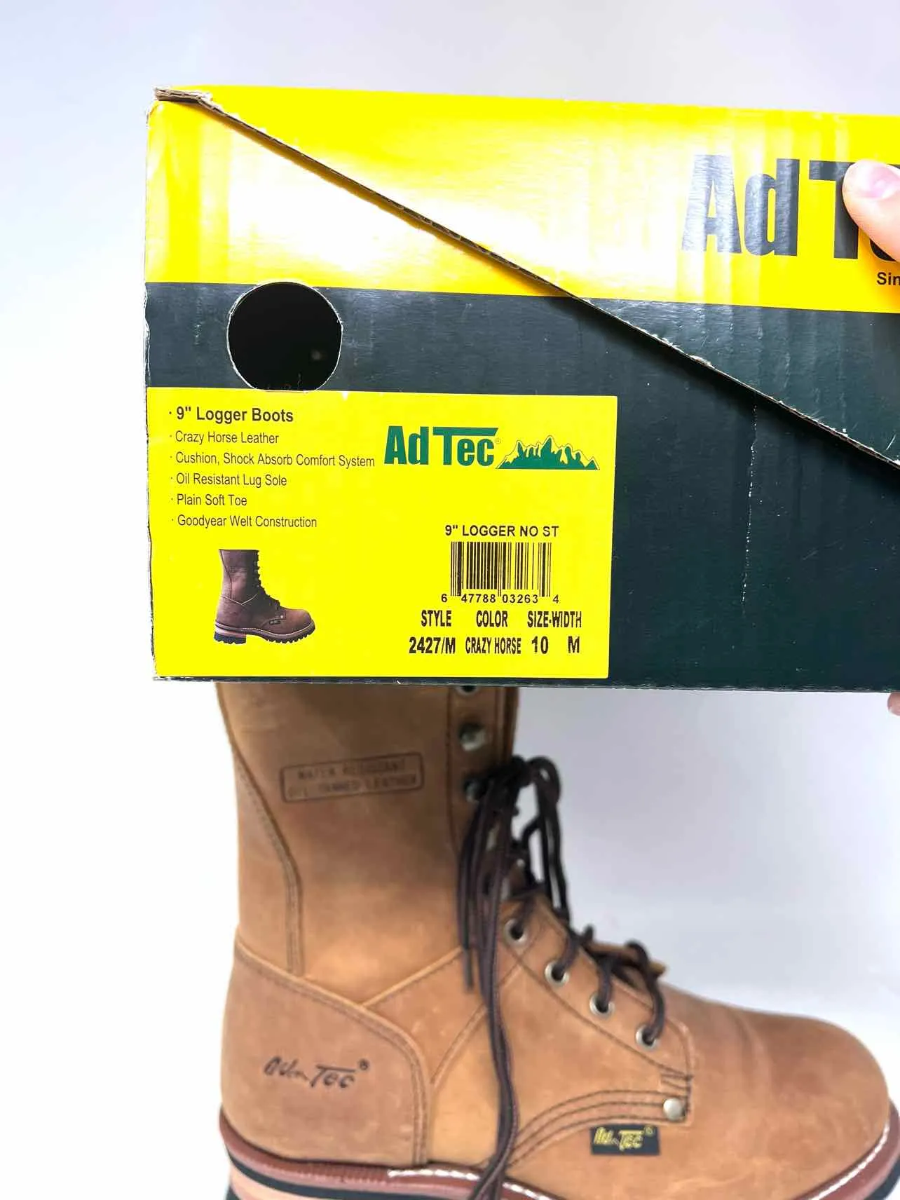 AdTec Größe 10 Braune Schnürlederschuhe MIT KARTON!!! Schuhe Stiefel