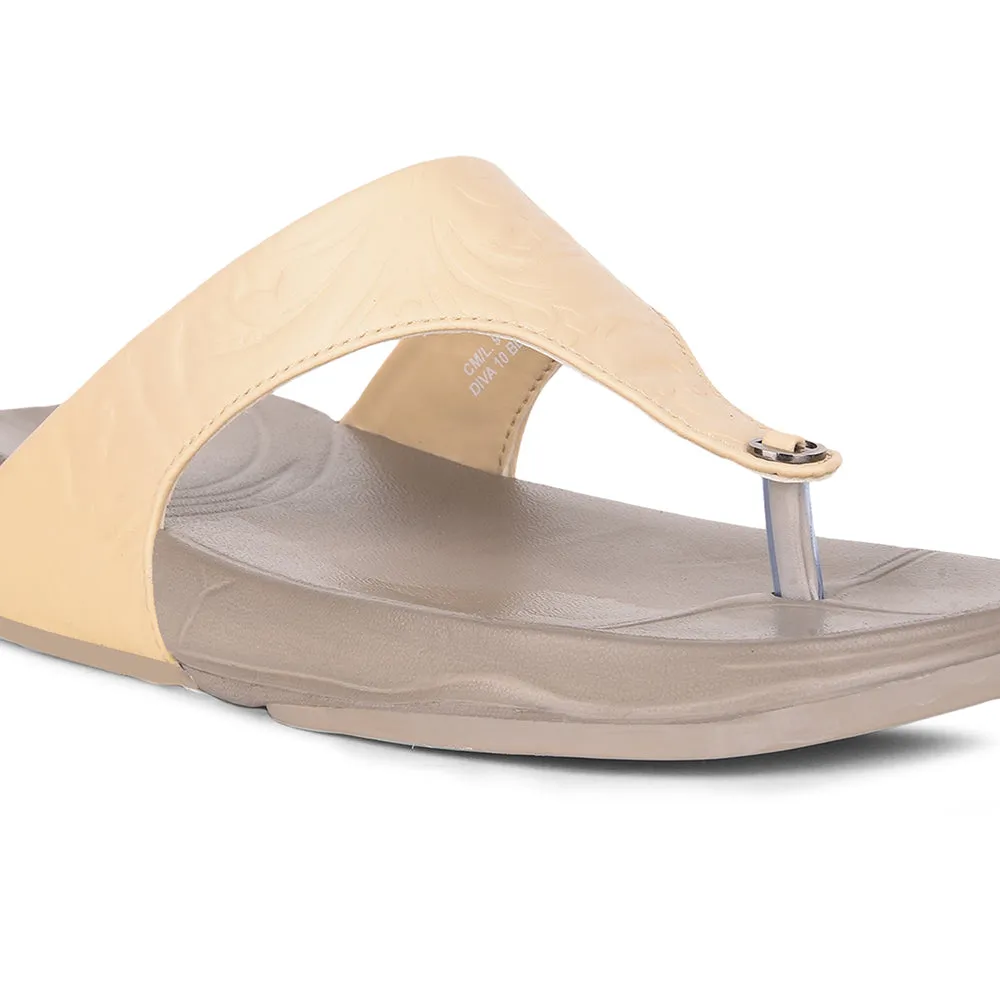 AHA By Liberty DIVA-10 Bequeme Schlappen Für Damen - Beige