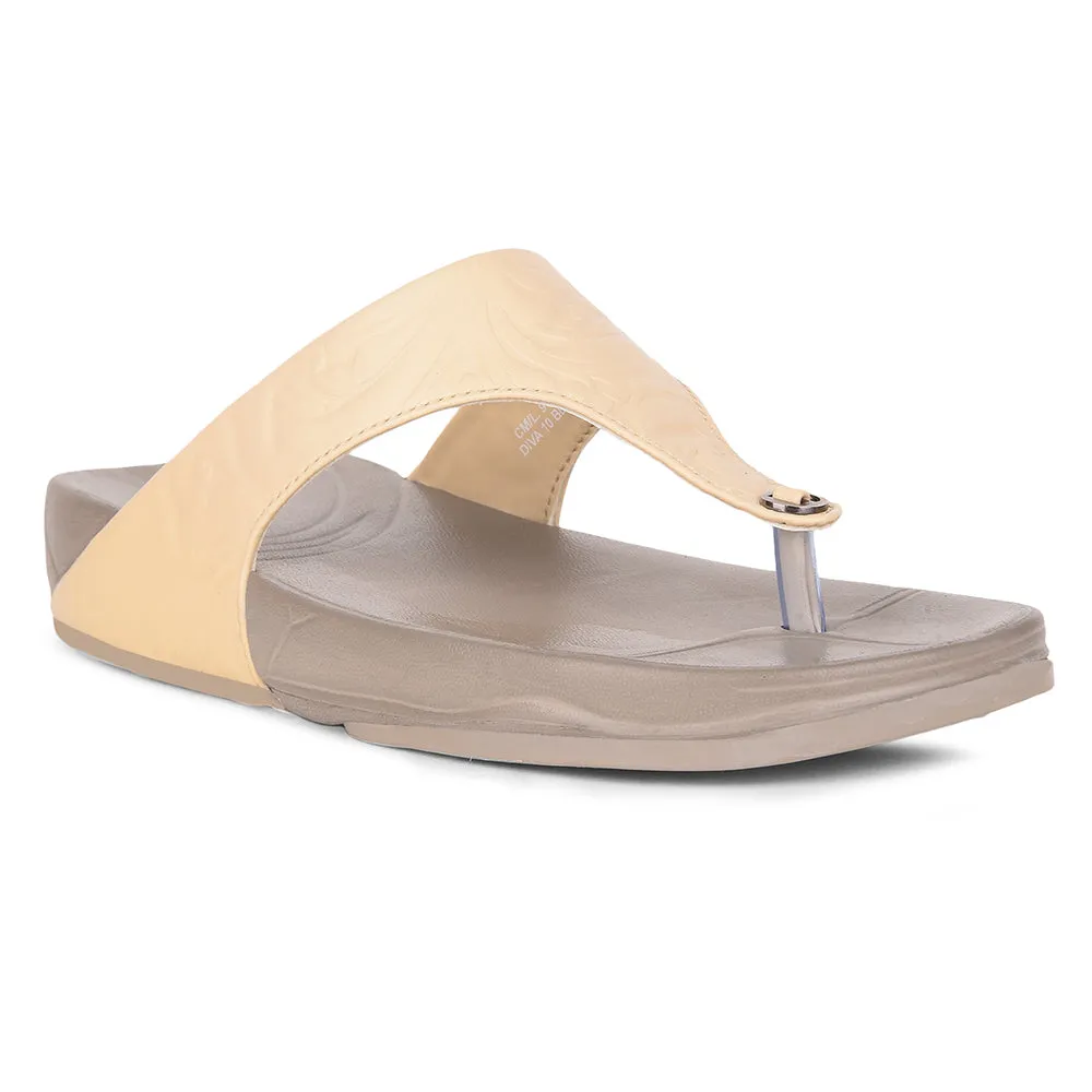 AHA By Liberty DIVA-10 Bequeme Schlappen Für Damen - Beige