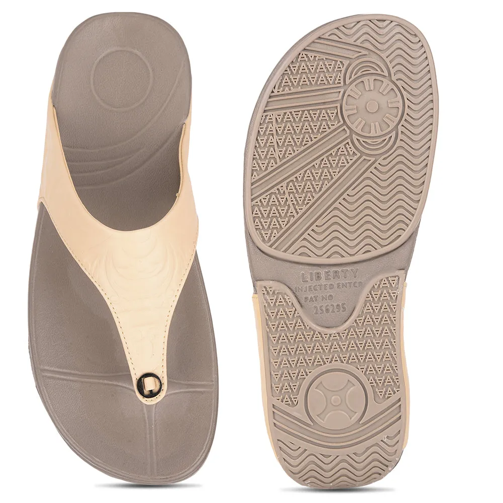 AHA By Liberty DIVA-10 Bequeme Schlappen Für Damen - Beige