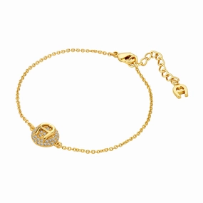Aigner Clara Ladies Small Gold Plated Bracelet With Srystals Bead fashion-jewelry  
