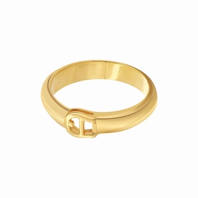 Aigner Eleonora Ladies Gold Tone Ring Size 56 fashion-jewelry  