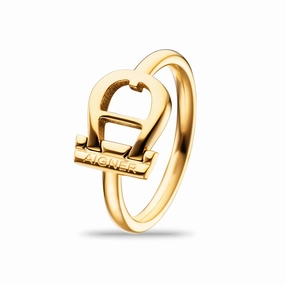 Aigner Ladies Gold Tone Ring Size 56 fashion-jewelry  
