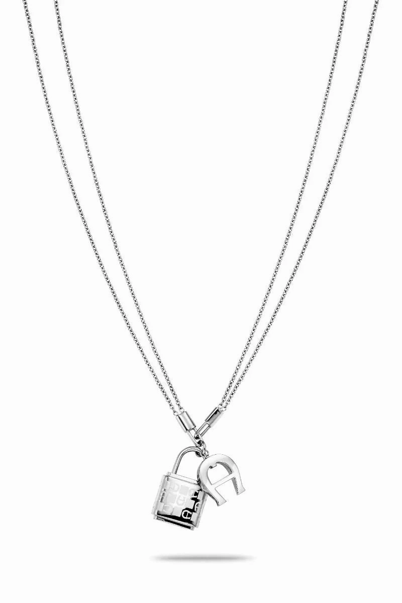 Aigner ladies short necklace steel silver size 450 50MM fashion-jewelry  