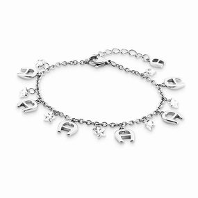Aigner Ladies Stainless Steel Silver Bracelet fashion-jewelry  