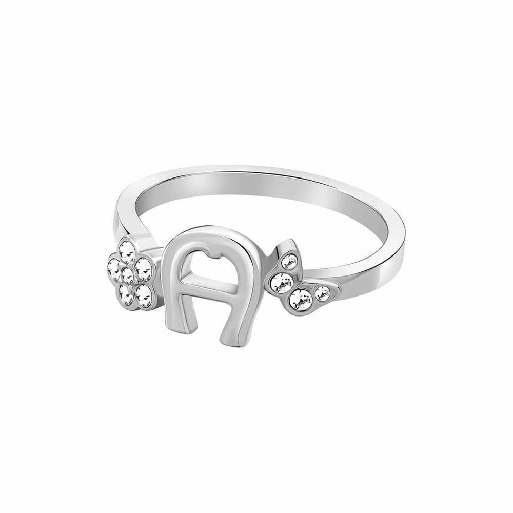 Aigner Ladies Viola Silver Ring with Crystals Size 52 fashion-jewelry  