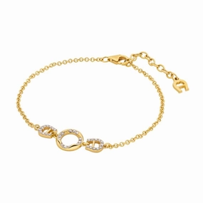 Aigner Lara Ladies Gold Plated Bracelet With Crystals fashion-jewelry  