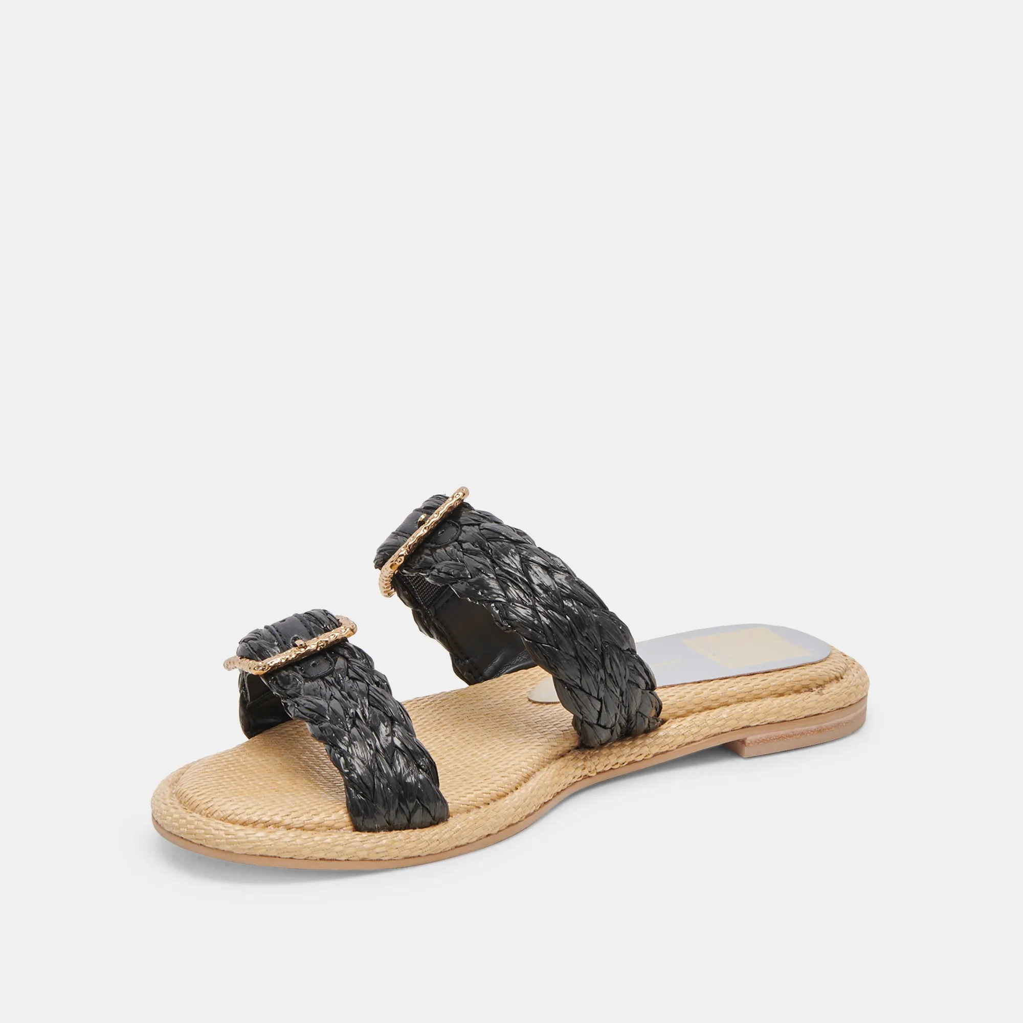 ALAINA SANDALEN ONYX RAFFIA