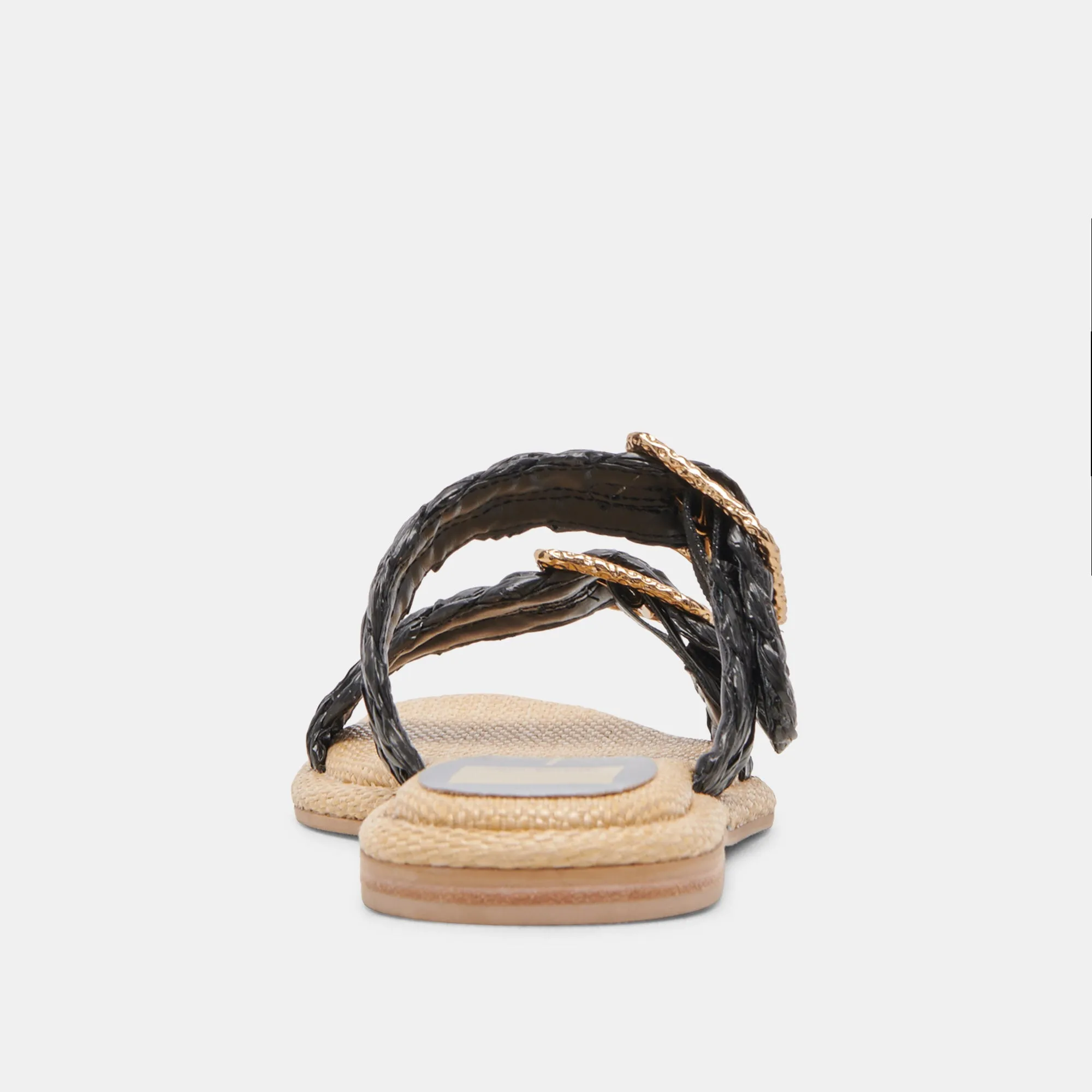 ALAINA SANDALEN ONYX RAFFIA