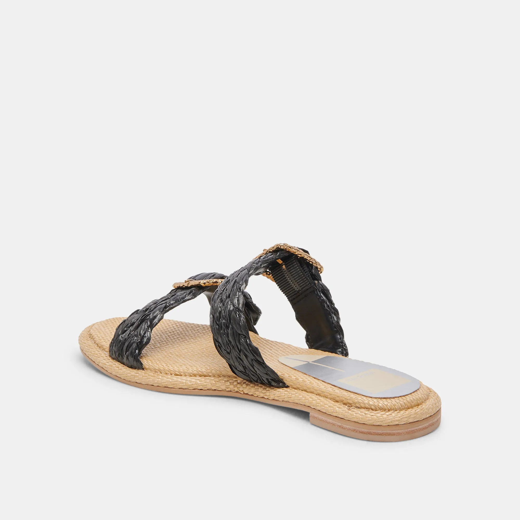 ALAINA SANDALEN ONYX RAFFIA