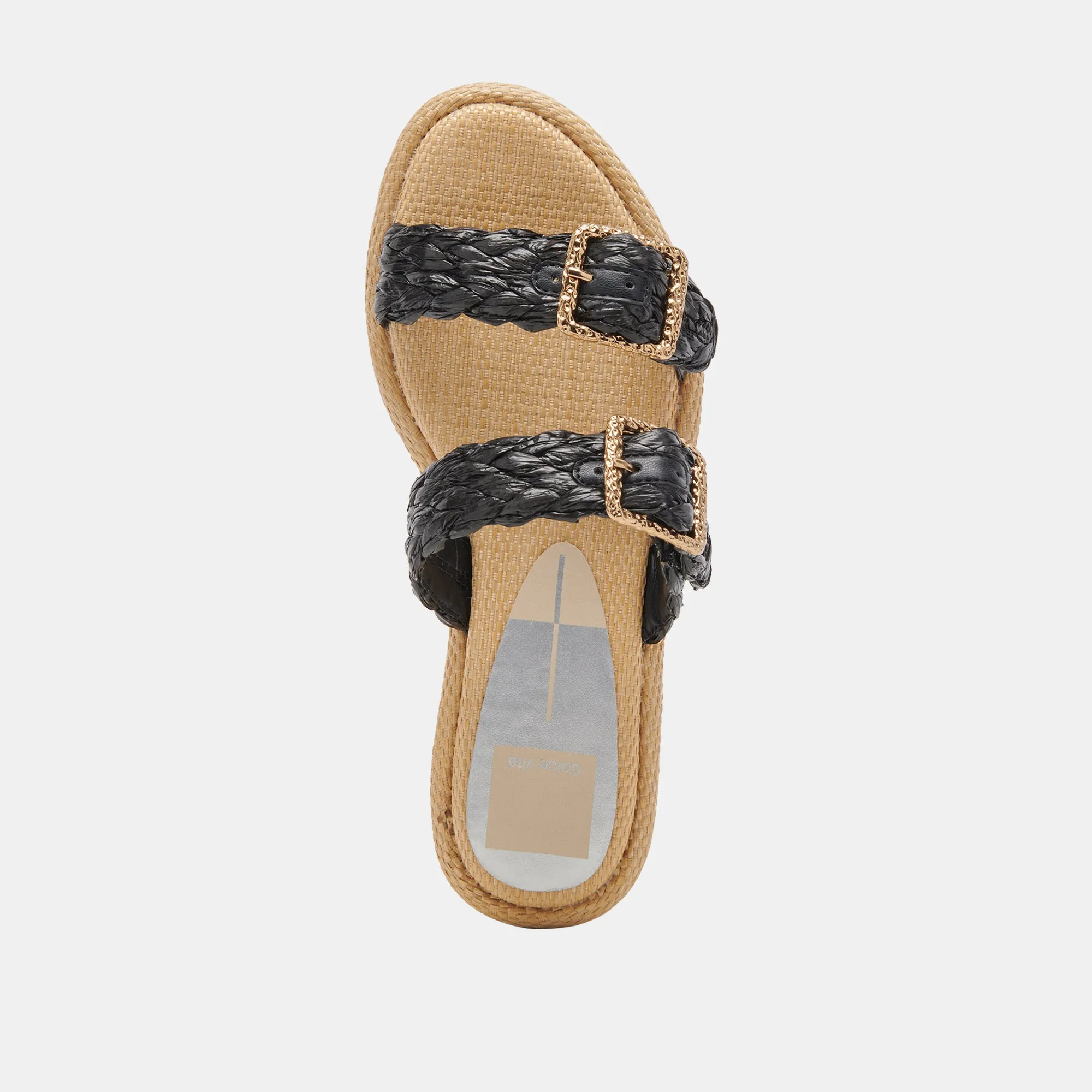 ALAINA SANDALEN ONYX RAFFIA