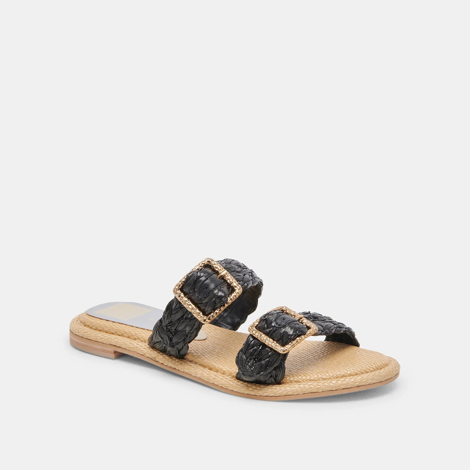 ALAINA SANDALEN ONYX RAFFIA