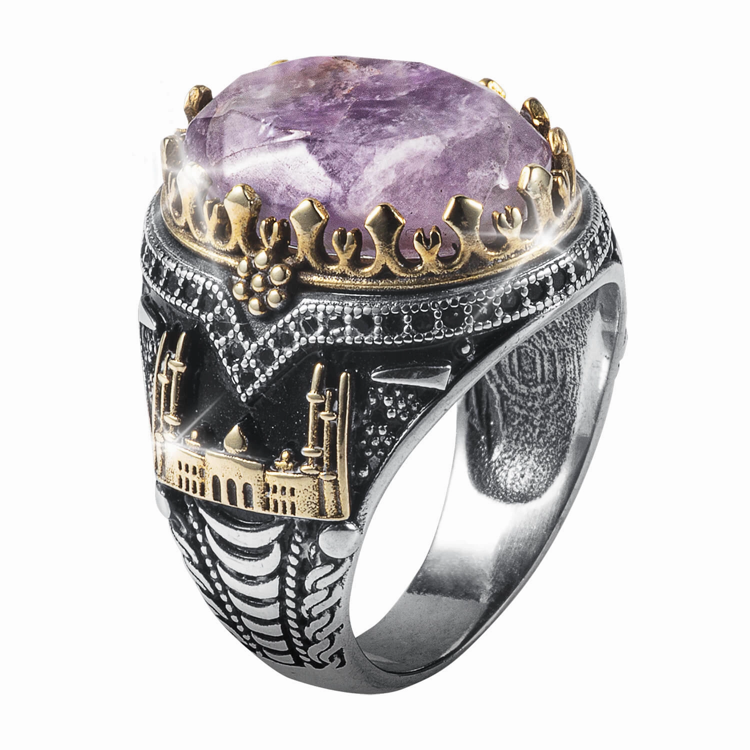 Alcazar Amethyst Men's Ring 