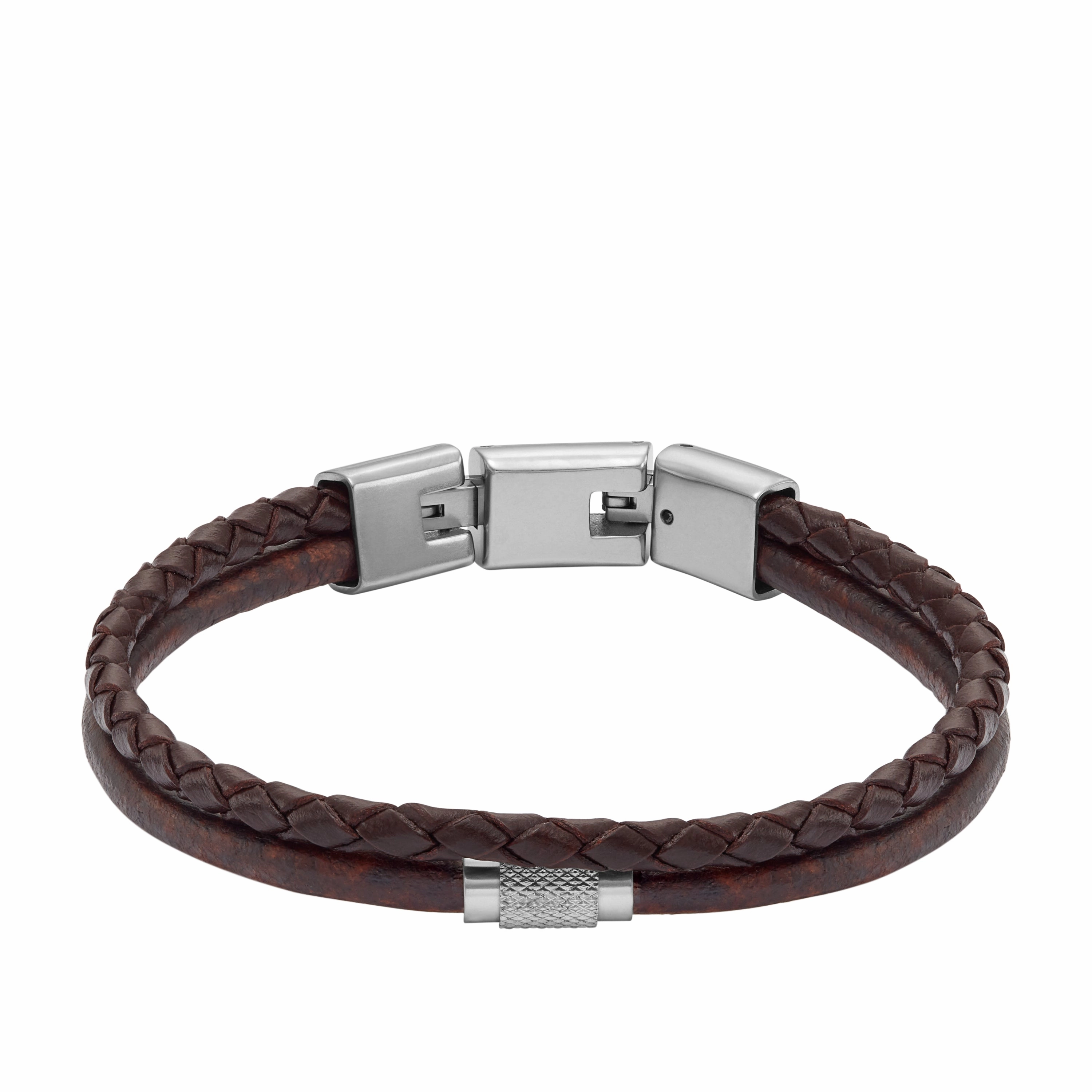 All Stacked Up Brown Leather Multi-Strand Bracelet fashion-jewelry  