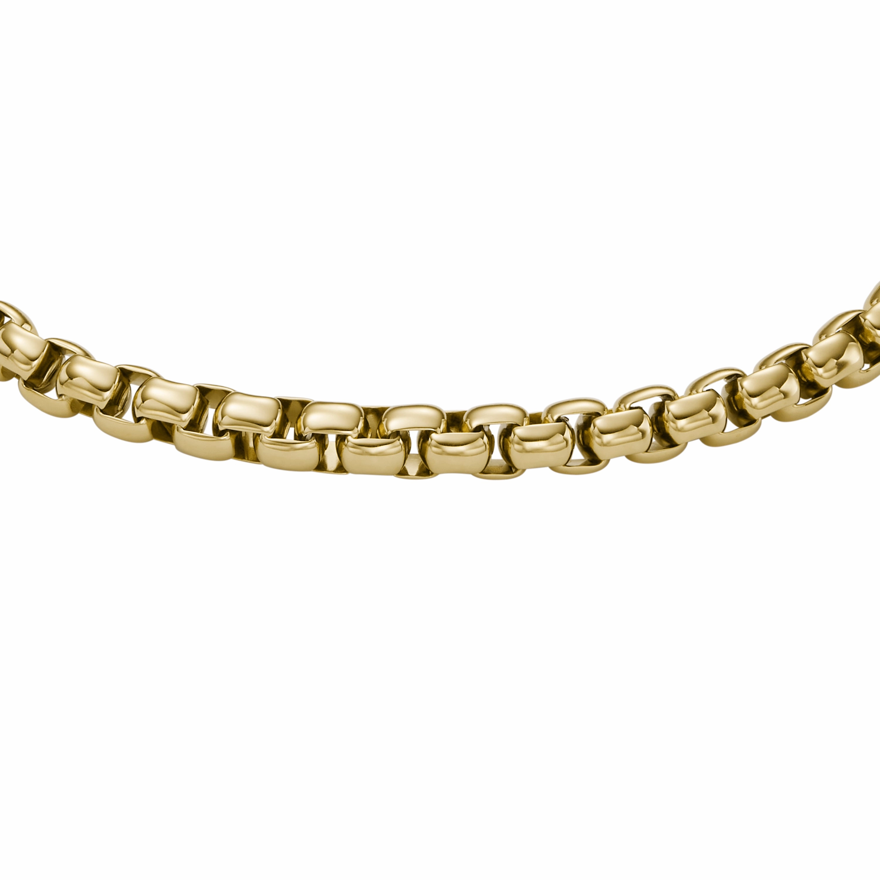 All Stacked Up Gold-Tone Stainless Steel Chain Bracelet