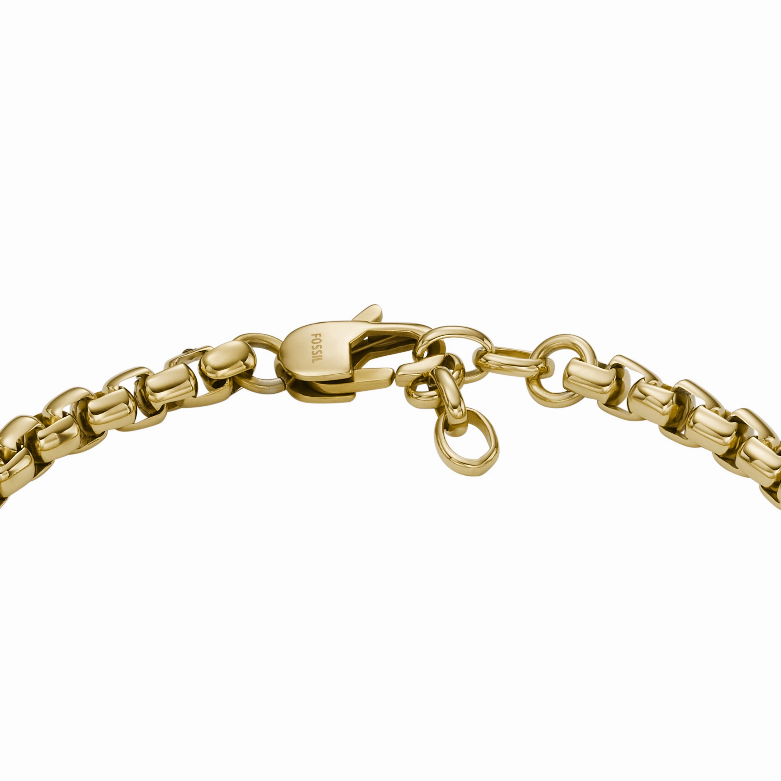 All Stacked Up Gold-Tone Stainless Steel Chain Bracelet