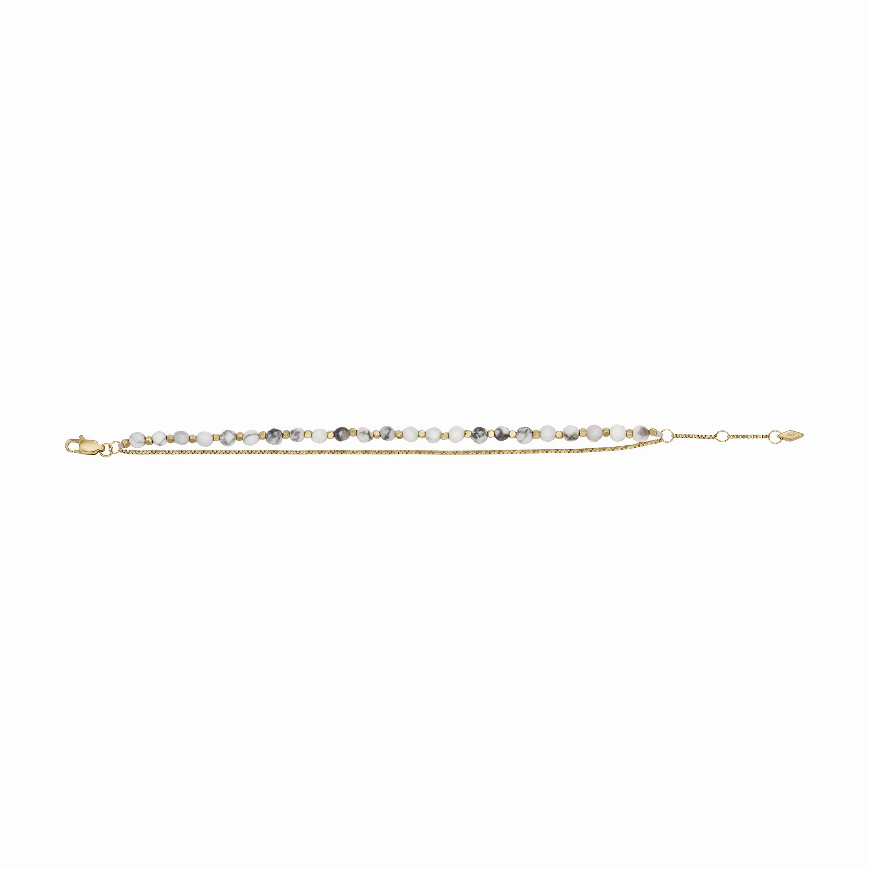 All Stacked Up Howlite Chain Beaded Bracelet