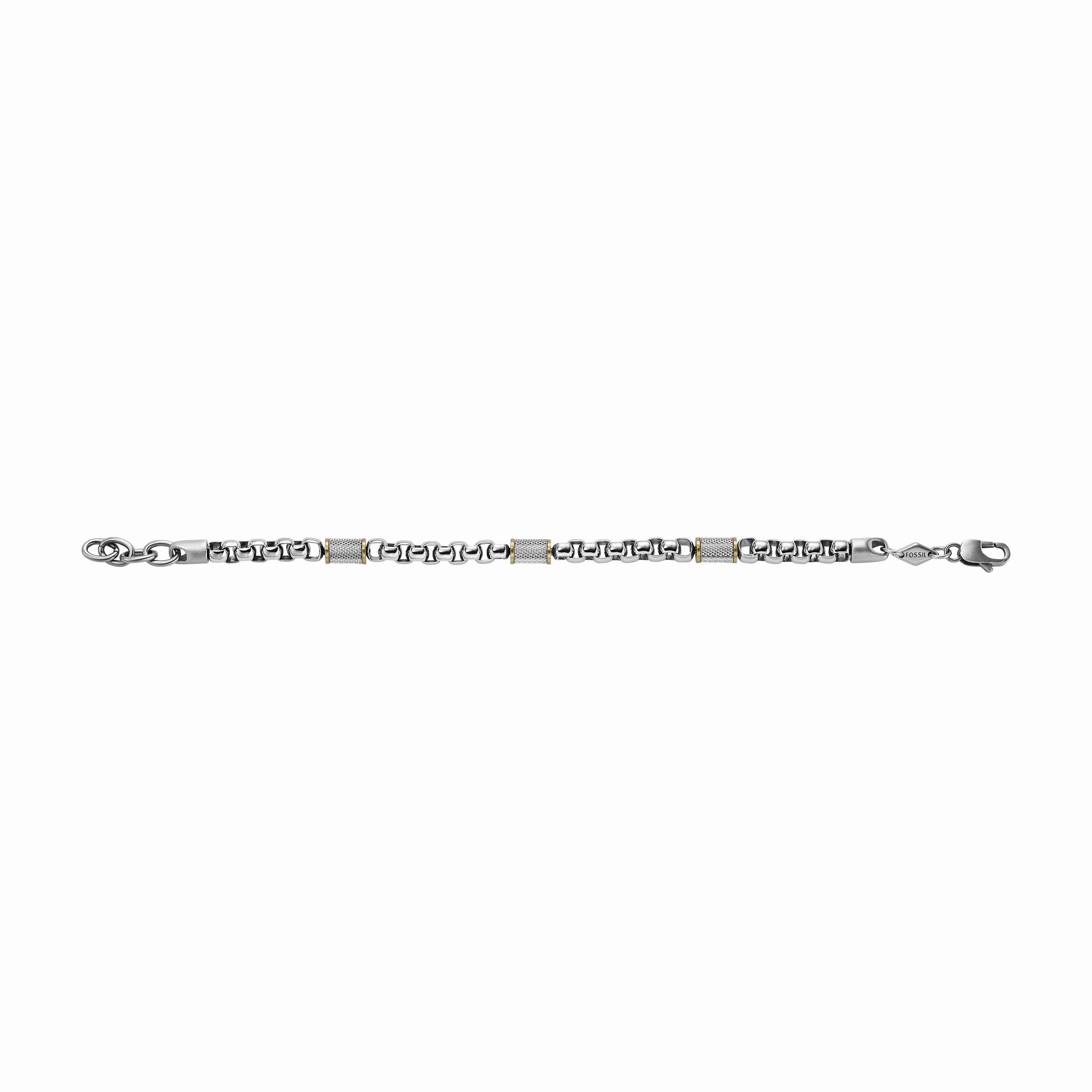 All Stacked Up Two-Tone Stainless Steel Chain Bracelet