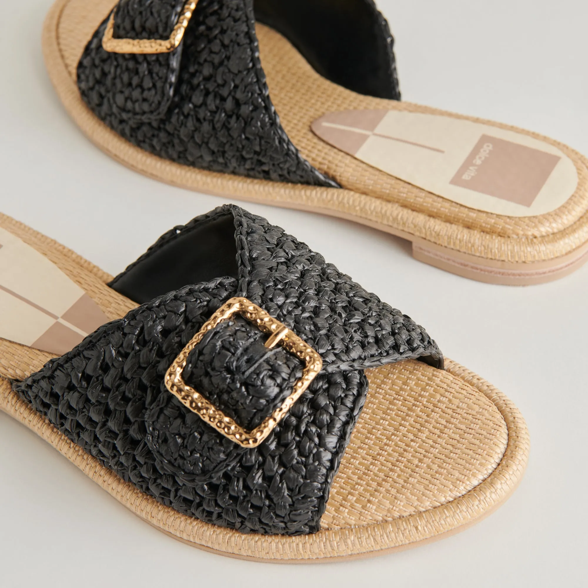 ALONZO SANDALEN ONYX RAFFIA