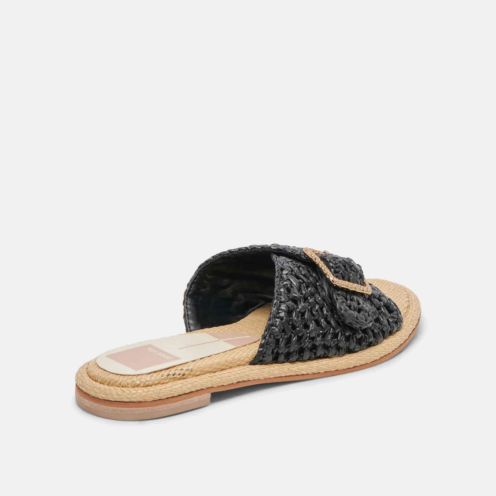 ALONZO SANDALEN ONYX RAFFIA