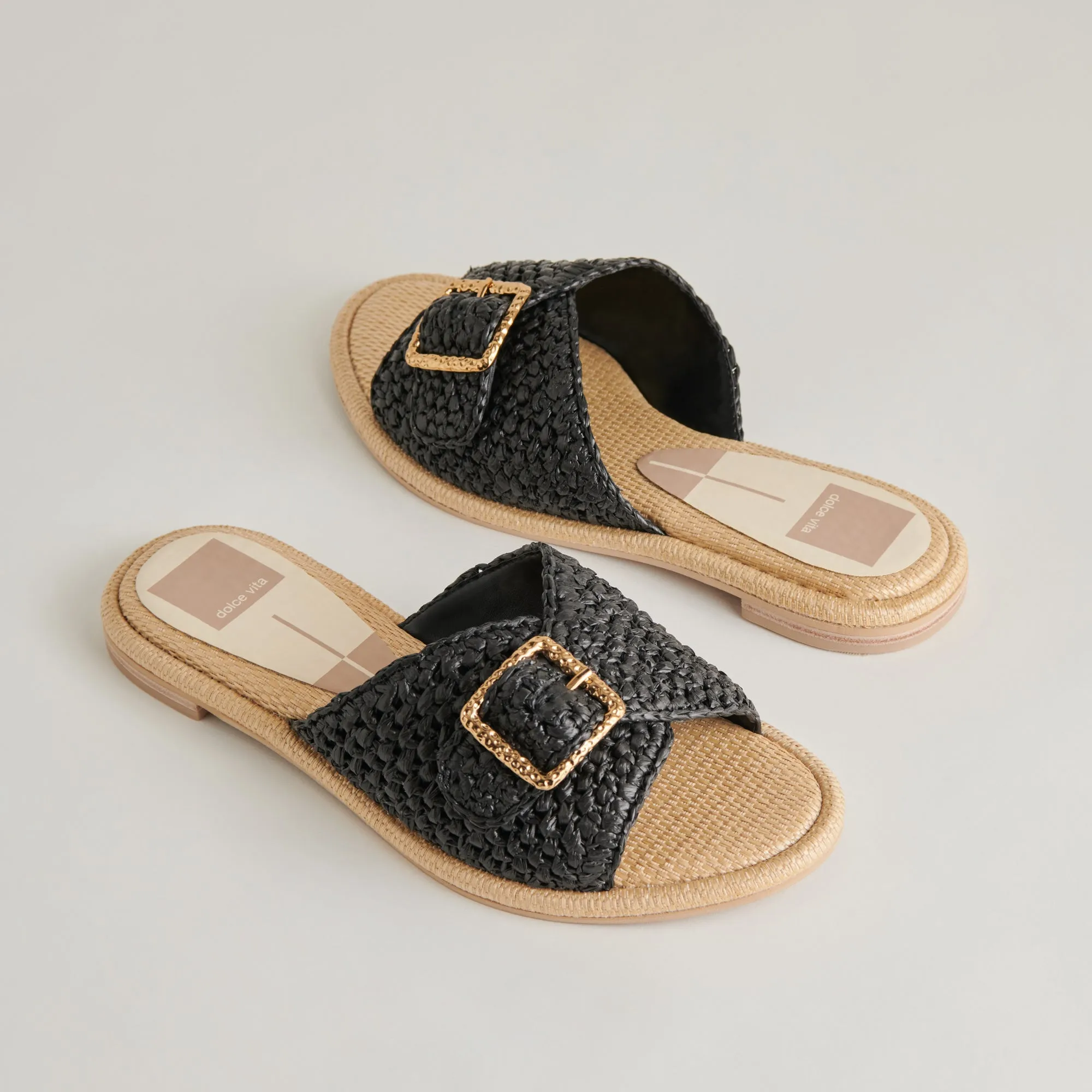 ALONZO SANDALEN ONYX RAFFIA