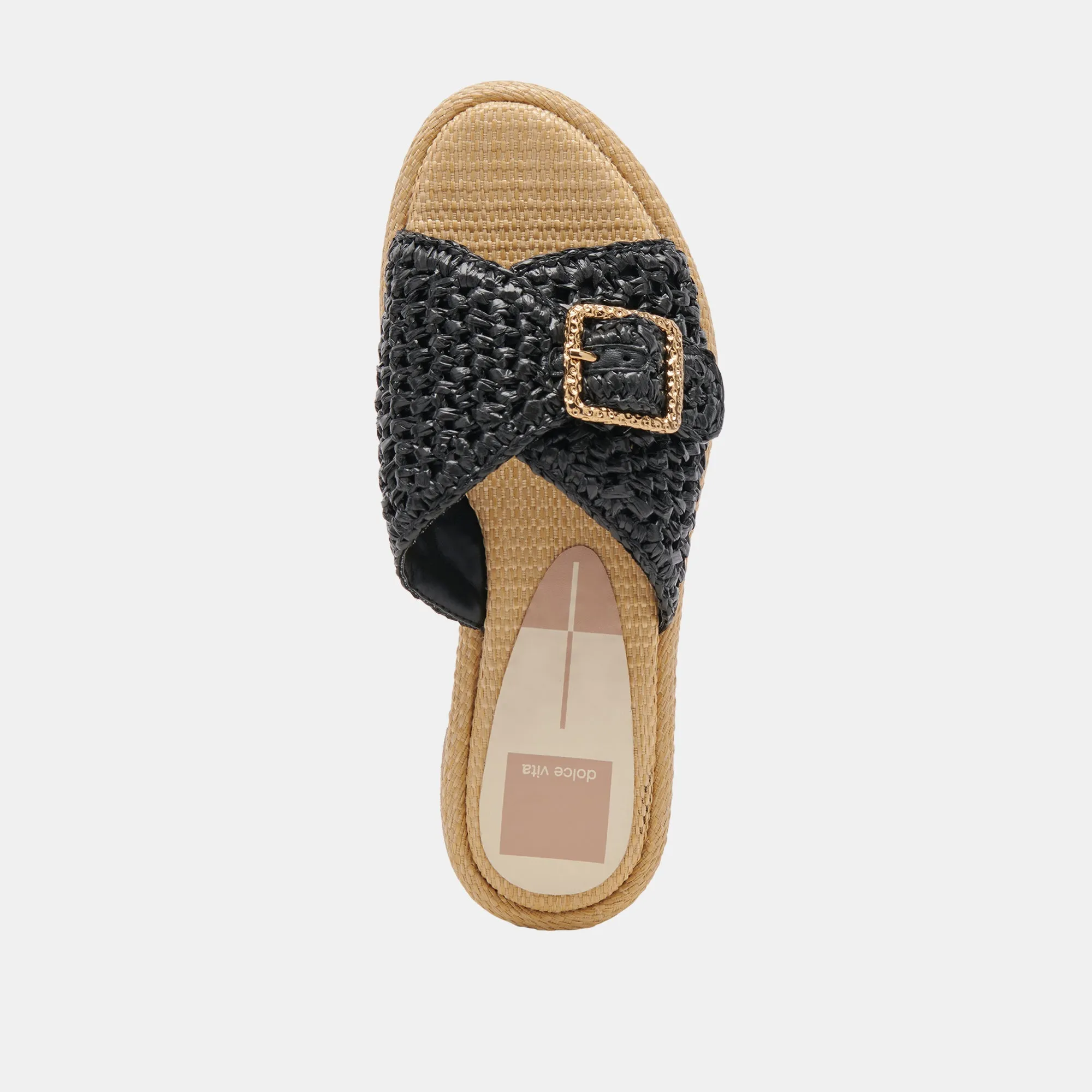 ALONZO SANDALEN ONYX RAFFIA