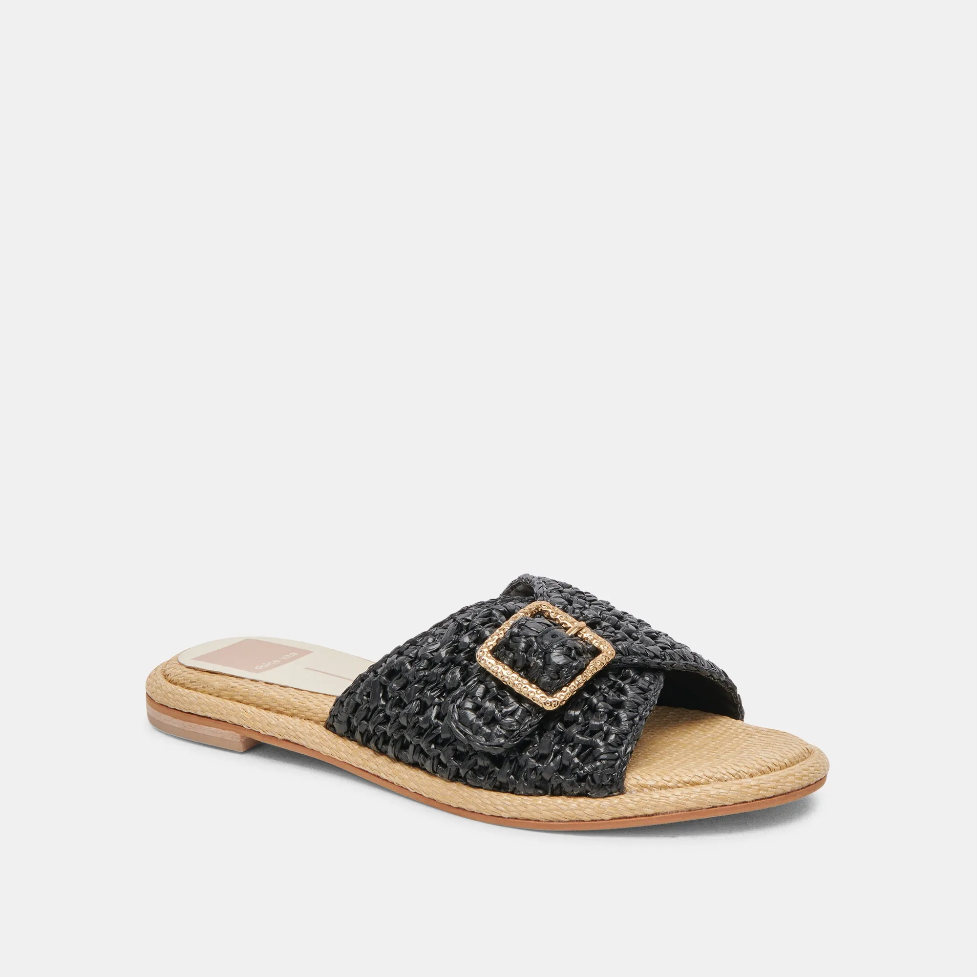 ALONZO SANDALEN ONYX RAFFIA
