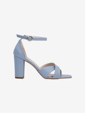 Amelia Vegan Leder High-Heel Sandalen | Hellblau