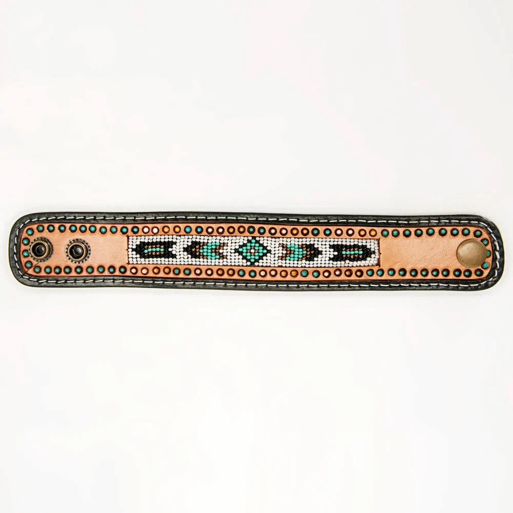 American Darling Multi Color Beaded Wrist Wrap texture-rose-gold  