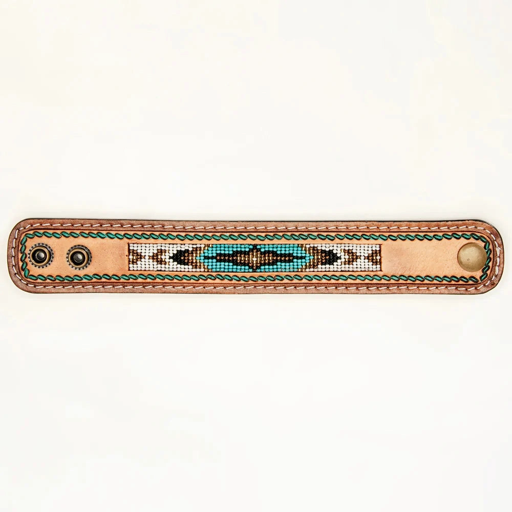 American Darling Multi Color Beaded Wrist Wrap texture-rose-gold  