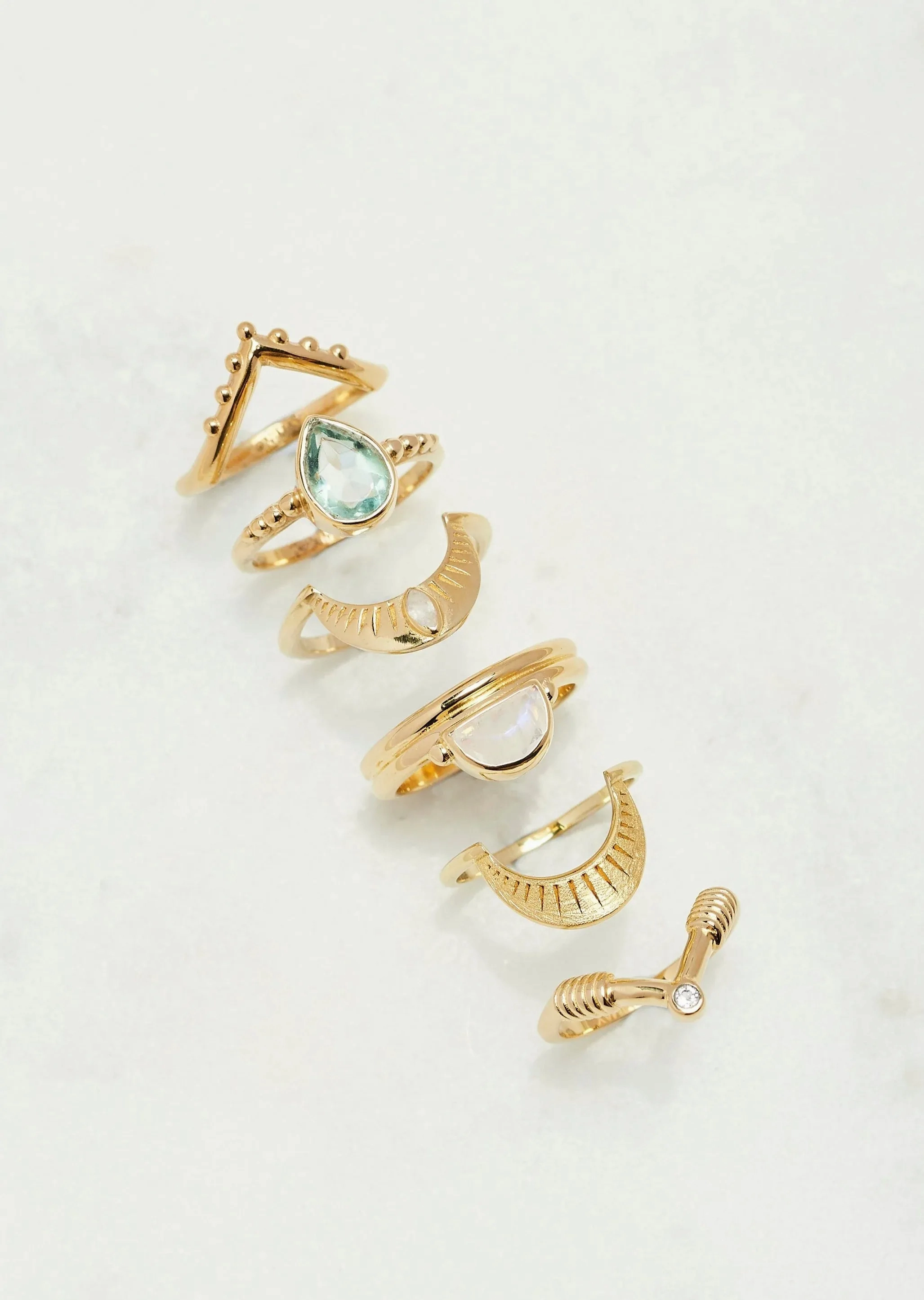 Amie Moonstone Silver Stacker