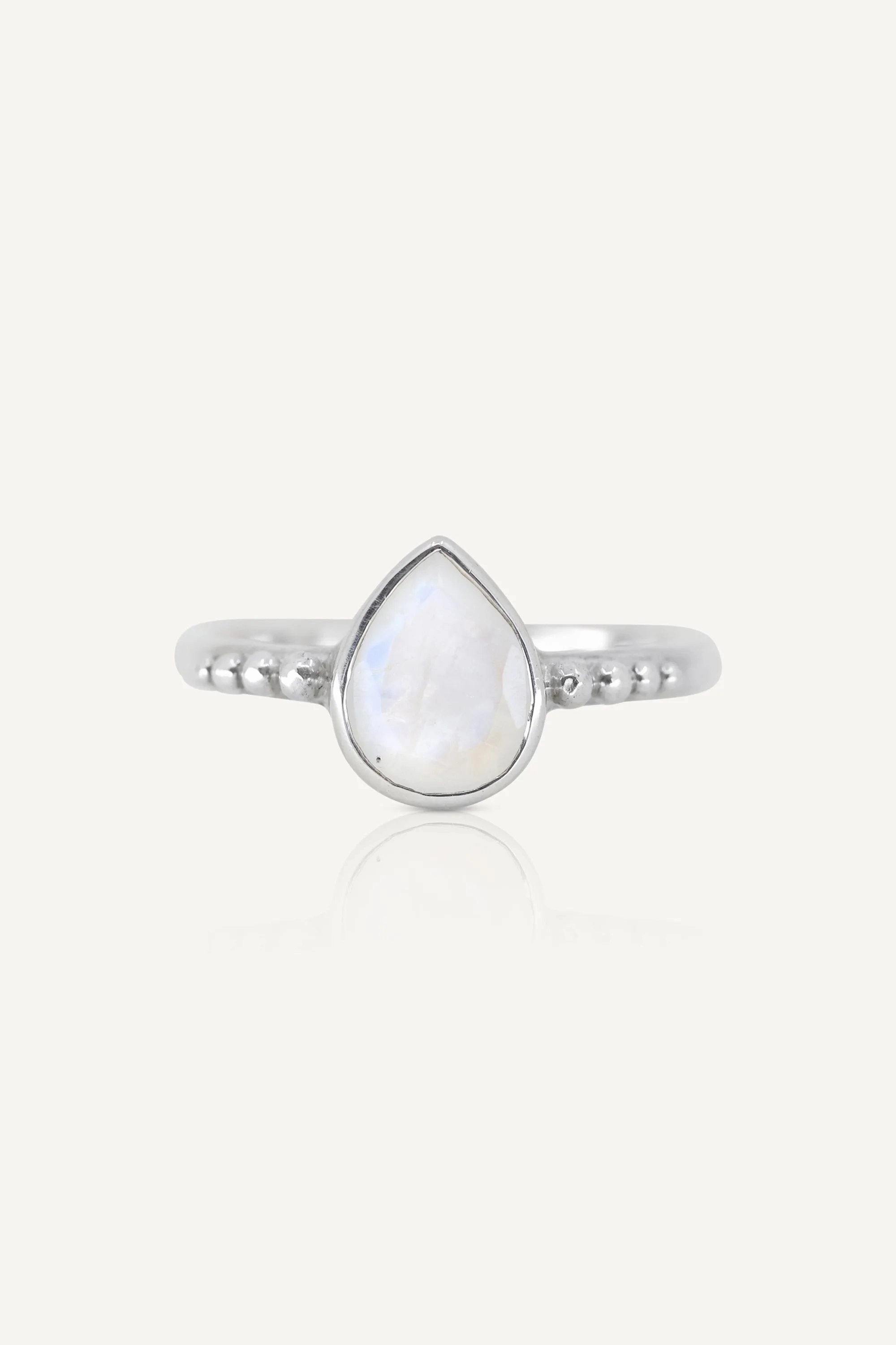 Amie Moonstone Silver Stacker