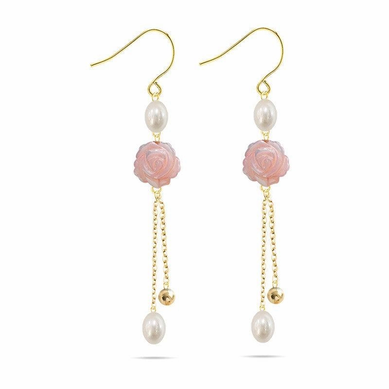 Ancient Style Earrings Chinese Style Song Dynasty Ear Jewelry Pearl