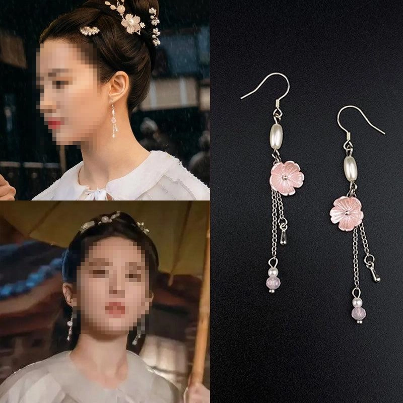 Ancient Style Earrings Chinese Style Song Dynasty Ear Jewelry Pearl