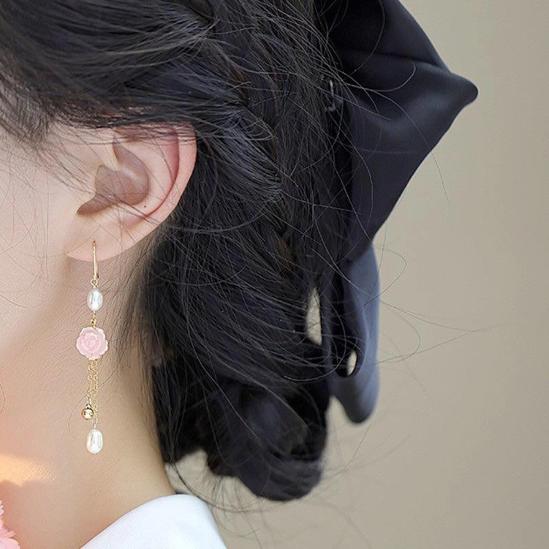 Ancient Style Earrings Chinese Style Song Dynasty Ear Jewelry Pearl