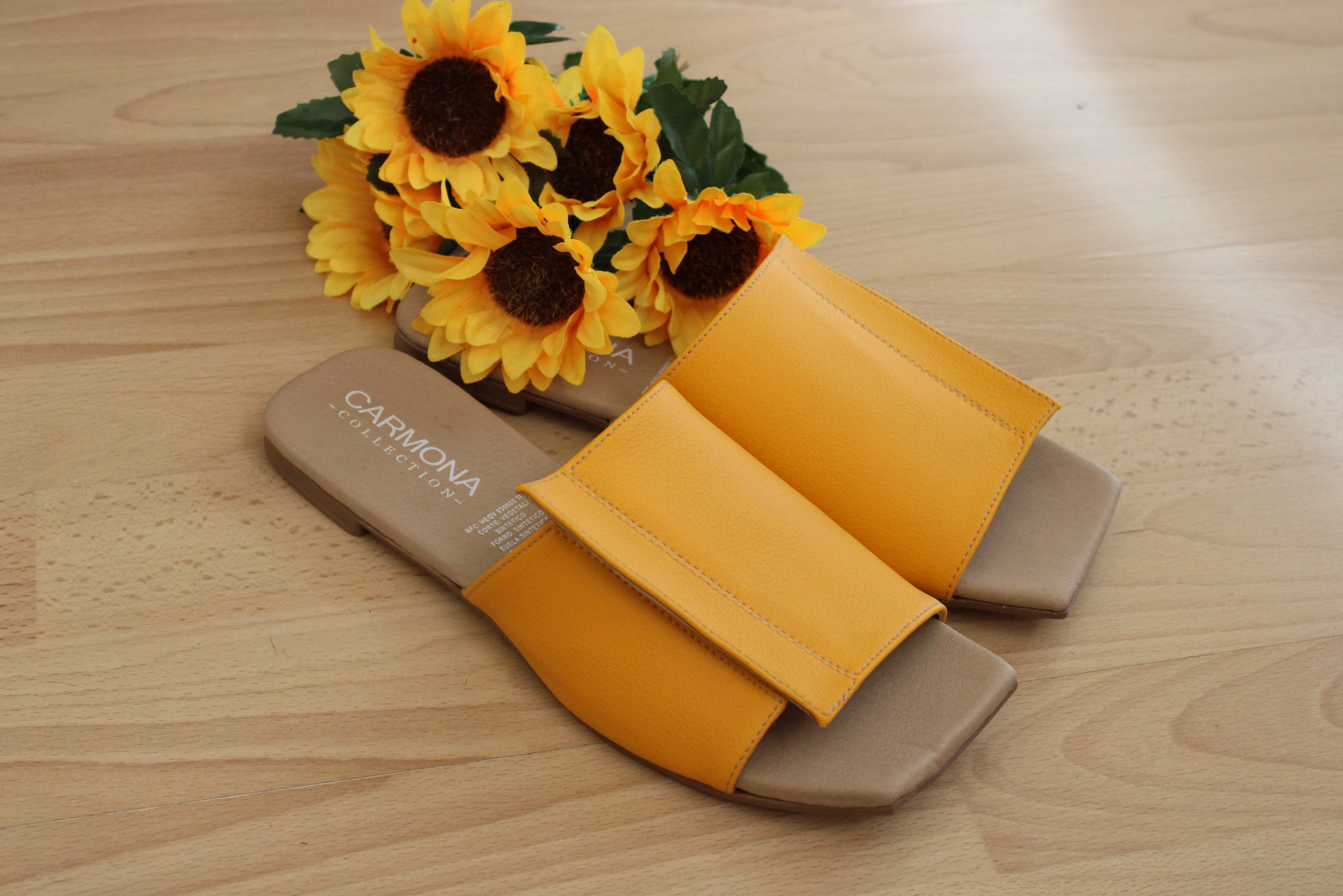 Andrea Kaktusleder Vegane Sandalen | Gelb