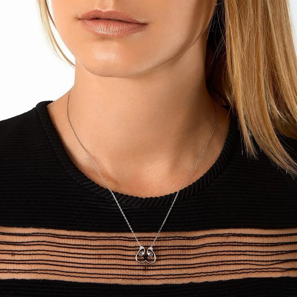ANIMAUX Sweetie 18K Gold Necklace w. Diamond &amp; Spinel