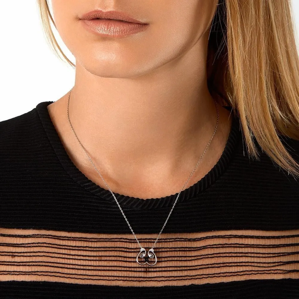 ANIMAUX Sweetie 18K Gold Necklace w. Diamond &amp; Spinel