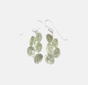 ANN LIGHTFOOT - FACETED ONION CUT GREEN QUARTZ DROP EARRINGS ear-ear-stud  