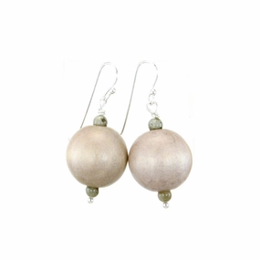 ANN LIGHTFOOT - GREY WOOD DROP EARRING ear-ear-stud  