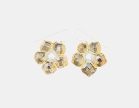 ANN LIGHTFOOT - LOTUS FLOWER FACETED CITRINE ear-ear-stud  