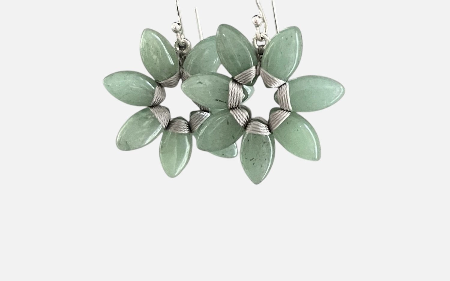ANN LIGHTFOOT - SEVEN PETAL AVENTURINE FLOWER EARRINGS ear-ear-stud  