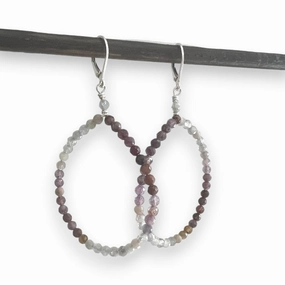 ANN LIGHTFOOT - VARIED SPINEL HOOP EARRINGS ear-ear-stud  
