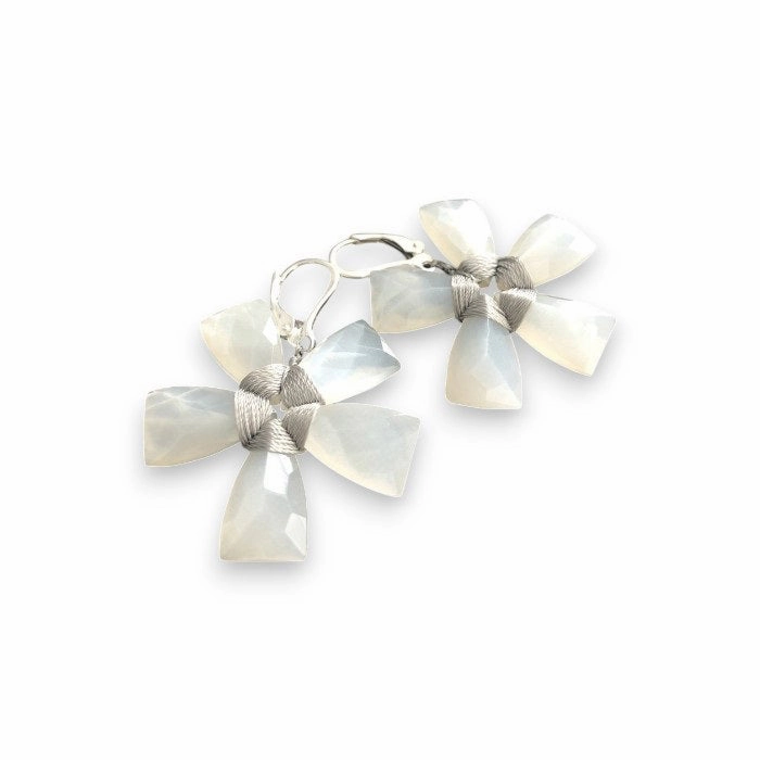 ANN LIGHTFOOT - WHITE MOONSTONE FLOWER EARRINGS ear-ear-stud  