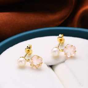 Anti Allergic Natural Crystal Earrings 
