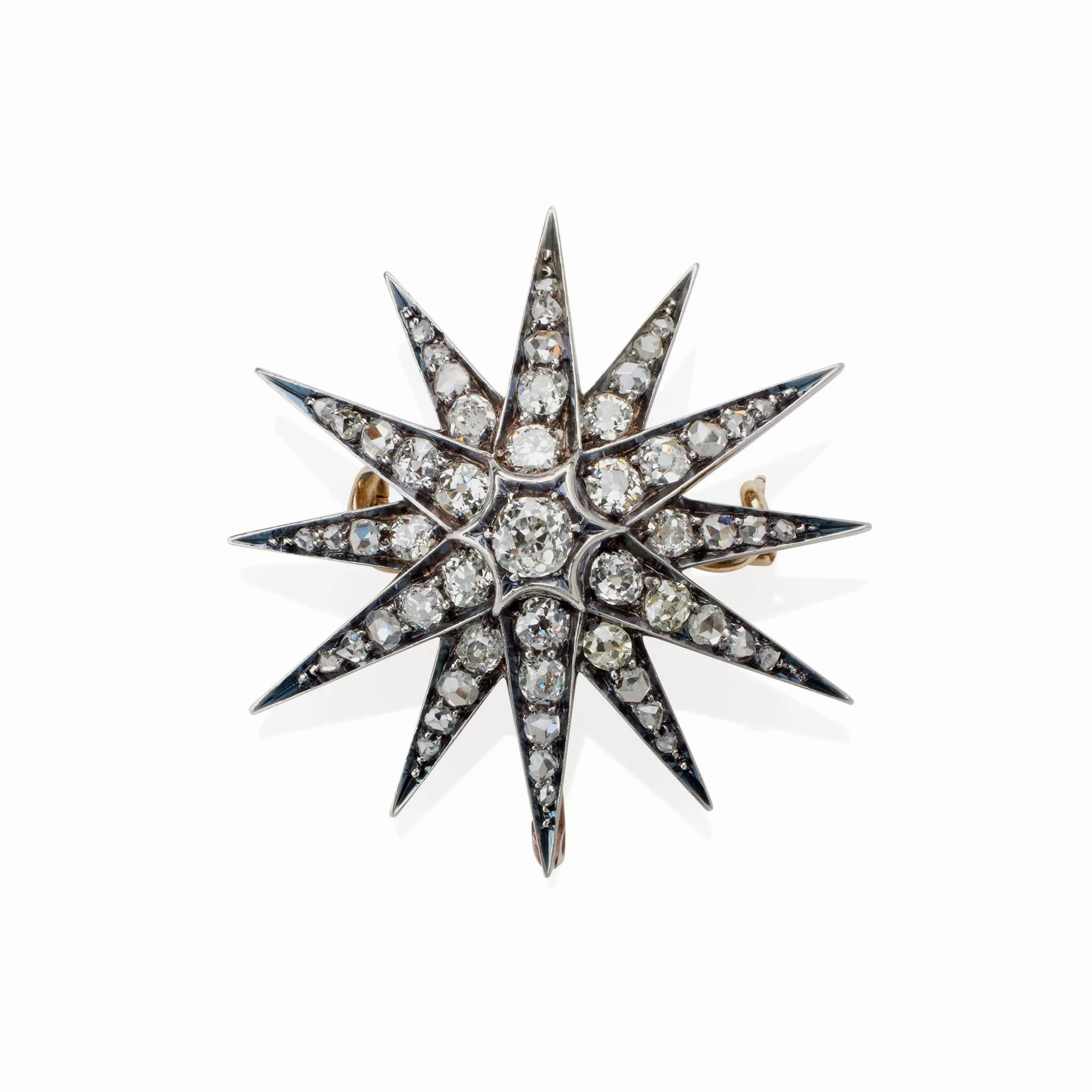Antique Diamond Star Brooch