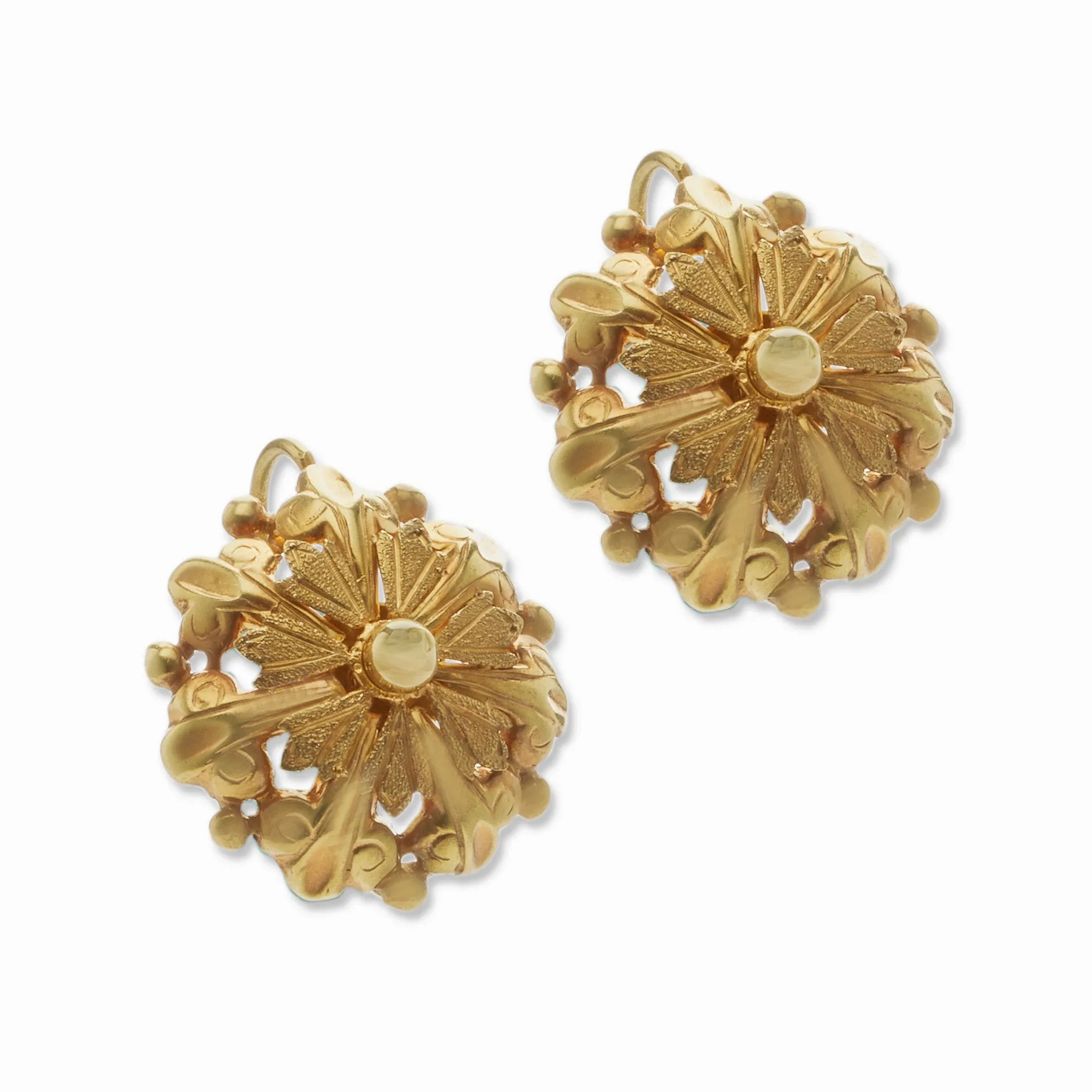Antique French &quot;Milanos&quot; Long Pendant Earrings